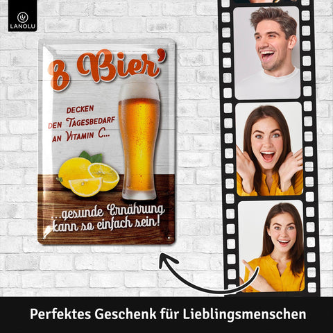 Blechschild 8 Bier