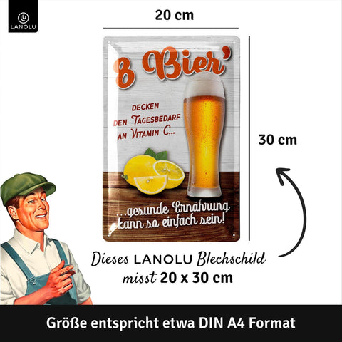 Blechschild 8 Bier