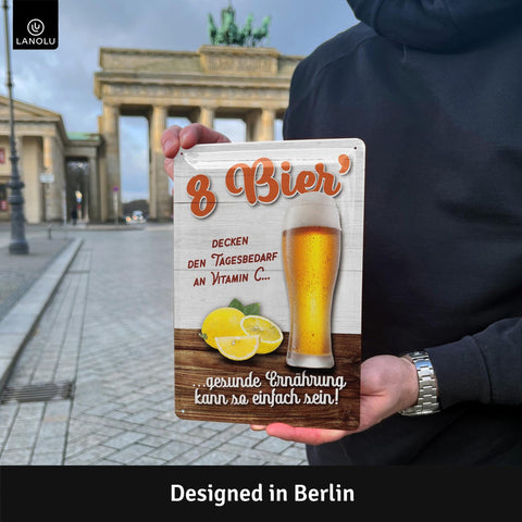 Blechschild 8 Bier