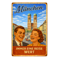 Blechschild 20x30cm – München Immer eine Reise wert