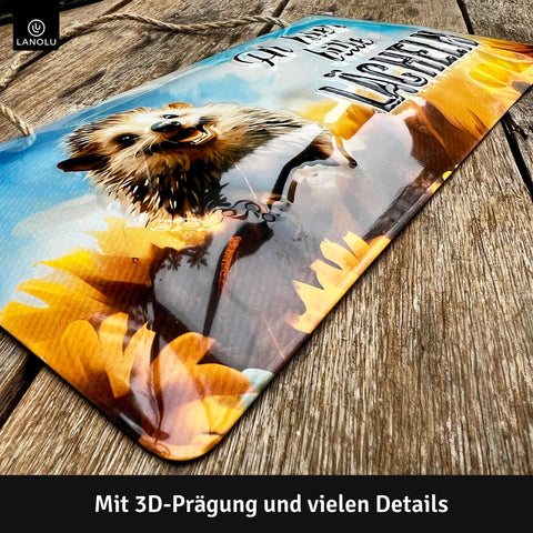 Blechschild Bitte Lächeln