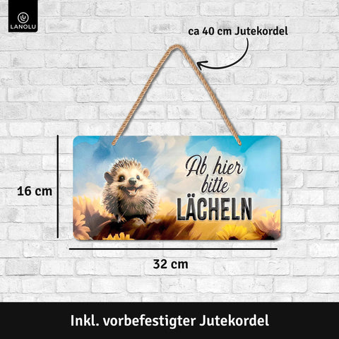 Blechschild Bitte Lächeln