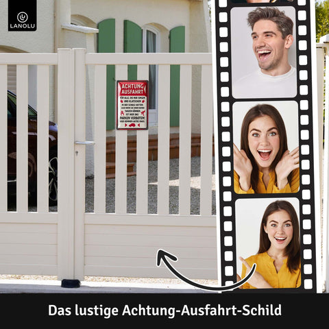 Blechschild Achtung Ausfahrt