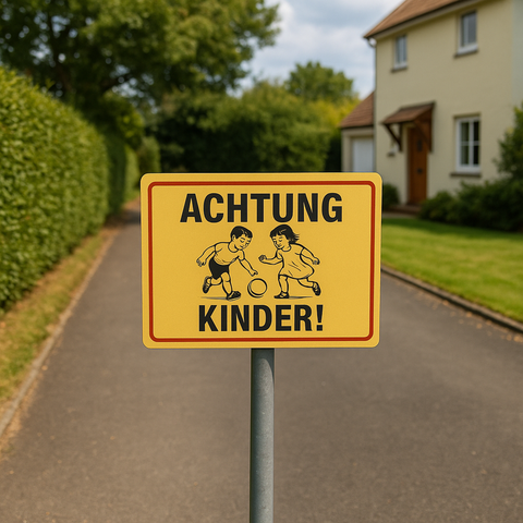 Achtung Kinder Blechschild