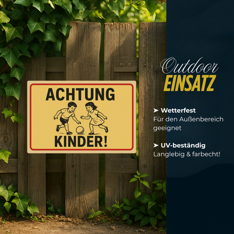 Achtung Kinder Blechschild