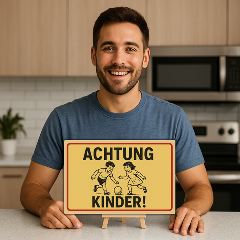 Achtung Kinder Blechschild