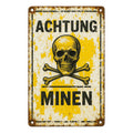 Achtung Minen Blechschild