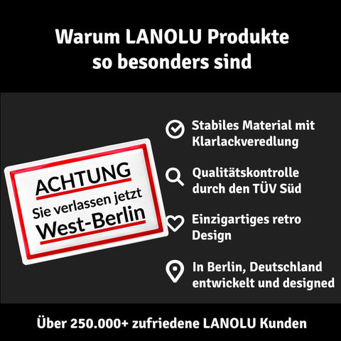 Blechschild West Berlin verlassen