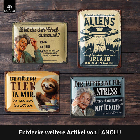 Blechschild Aliens Urlaub