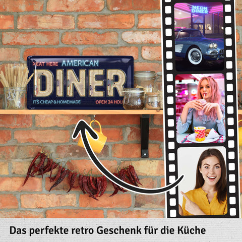 Blechschild American Diner