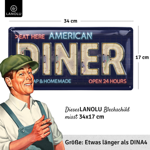 Blechschild American Diner
