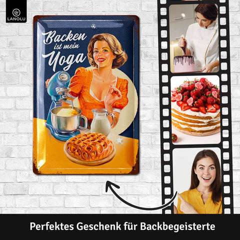 Blechschild Backen ist mein Yoga