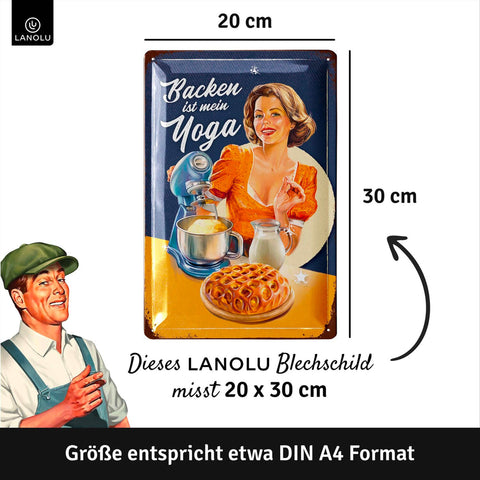 Blechschild Backen ist mein Yoga