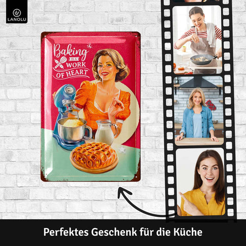 Blechschild Baking - Work Of Heart