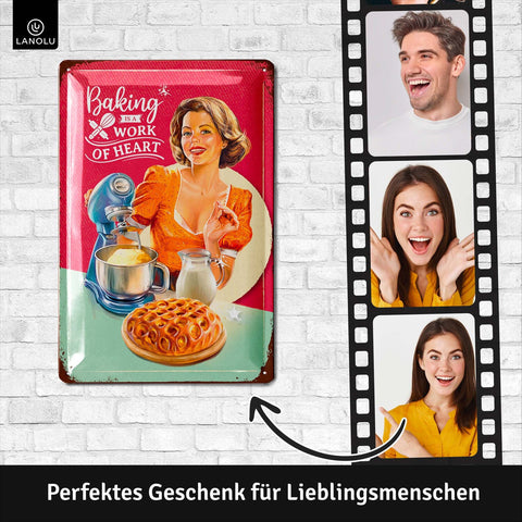 Blechschild Baking - Work Of Heart