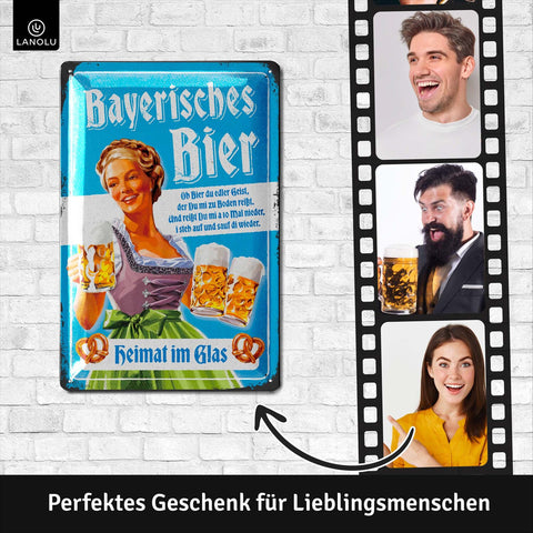 Blechschild Bayerisches Bier