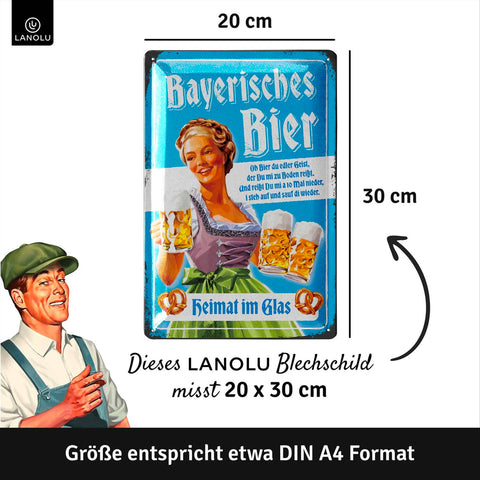 Blechschild Bayerisches Bier