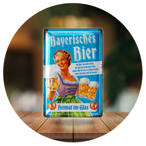 Blechschild Bayerisches Bier