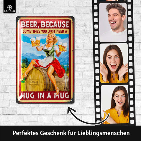 Blechschild Beer, Because