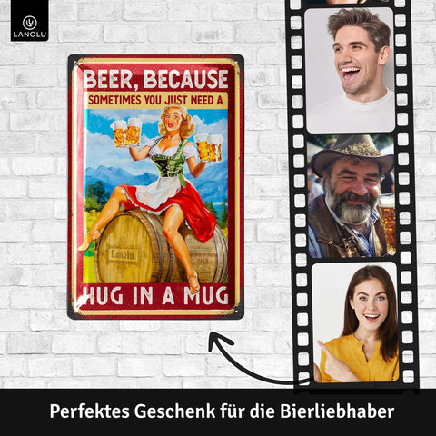 Blechschild Beer, Because