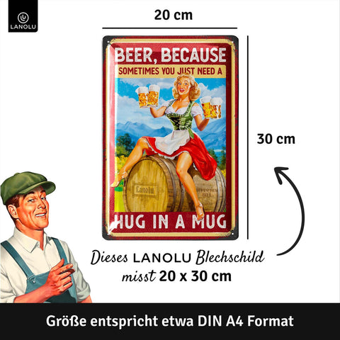 Blechschild Beer, Because