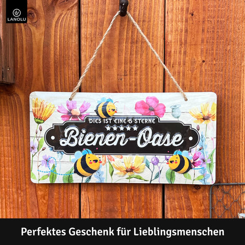 Blechschild Bienen Oase