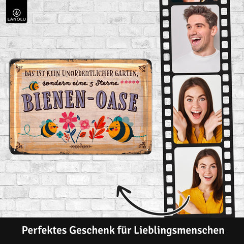 Blechschild Bienen Oase