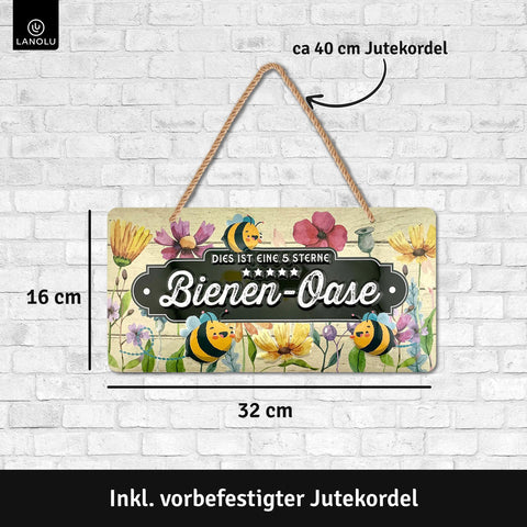 Blechschild Bienen Oase