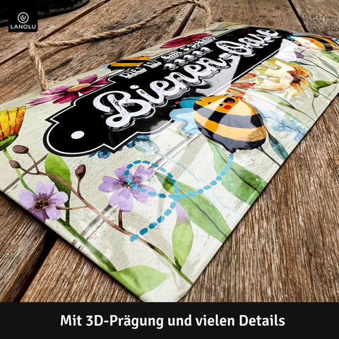 Blechschild Bienen Oase