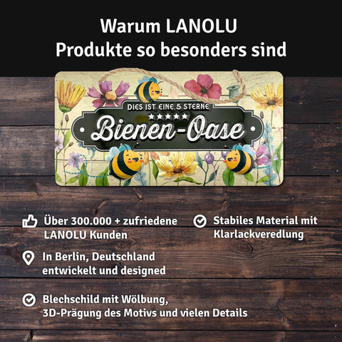 Blechschild Bienen Oase