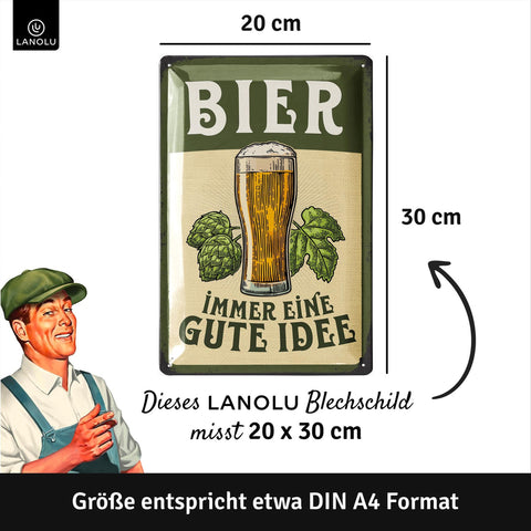 Blechschild Bier gute Idee