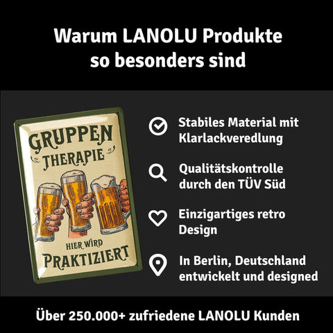 Blechschild Gruppen Therapie