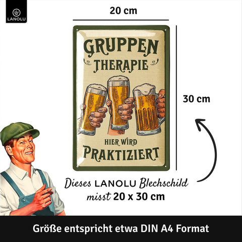 Blechschild Gruppen Therapie