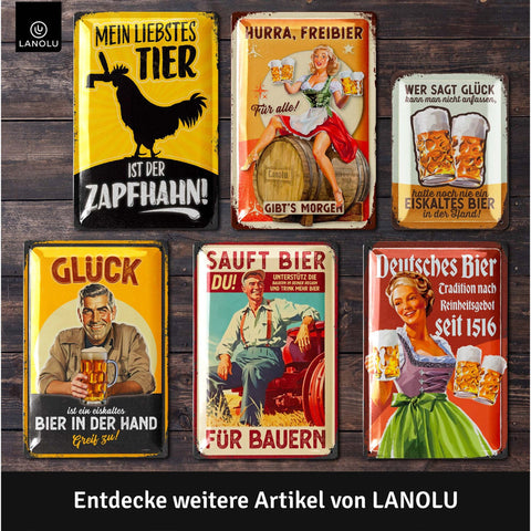 Blechschild Darum Steht Bier Unten Im Kühlschrank