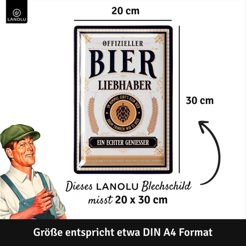 Blechschild Bier Liebhaber