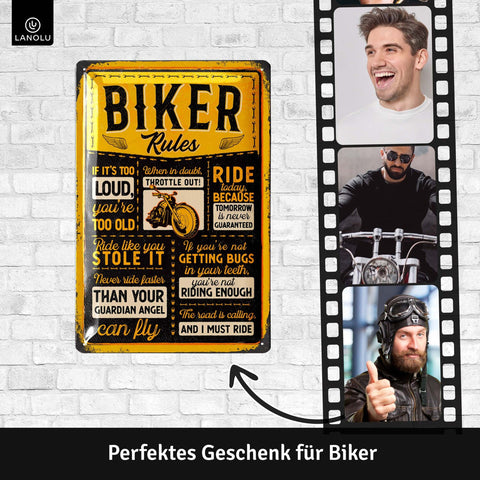 Blechschild Biker Rules