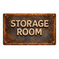 Blechschild 15x30cm – Storage Room Retro Türschild Lagerraum Deko
