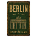 Blechschild 20x30cm – Berlin Hauptstadt Deutschland Brandenburger Tor Schild