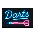 Darts LED Blechschild