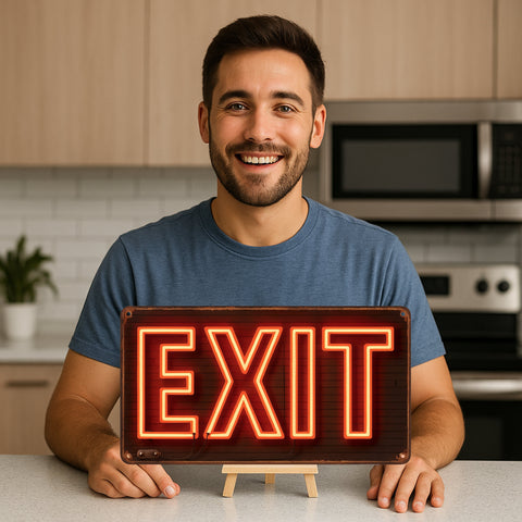 Exit Blechschild