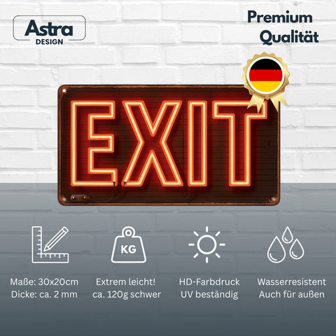 Exit Blechschild