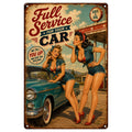 Blechschild 20x30cm – Full Service For Your Car Pin-Up Retro Tankstelle