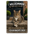 Blechschild 20x30cm – Katze Willkommen Türschild