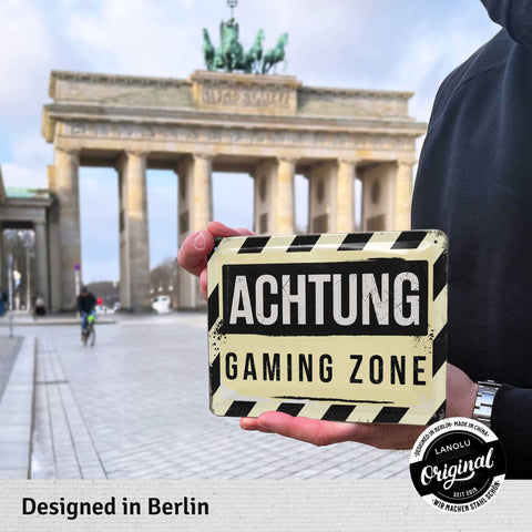 Blechschild Gaming Zone
