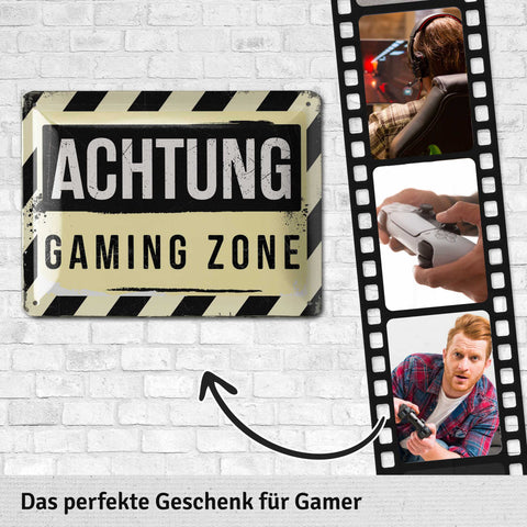 Blechschild Gaming Zone
