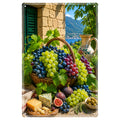 Blechschild 20x30cm – Mediterrane Trauben Weintrauben Italien Landhausstil