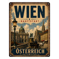 Blechschild 20x30cm – Wien Österreich Hauptstadt Vintage Städte Schild