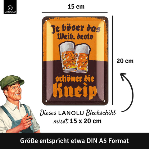 Blechschild Bier Kneipe