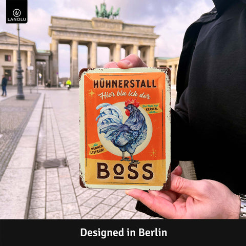 Blechschild Hühnerstall Boss
