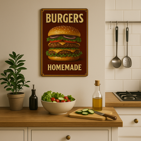 Burger Blechschild